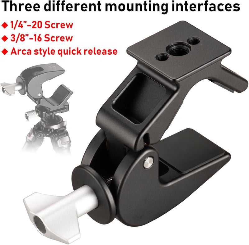 Zelnoox Clamp Binocular Tripod Adapter – ARCA Quick Release Dovetail | 1/4"-20 & 3/8"-16 Screw Holes | Fits 26-58mm Binoculars - Image 3